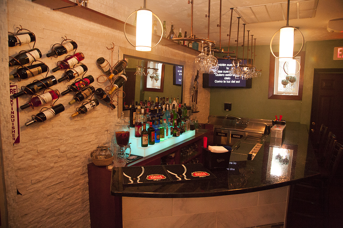Tertulias Cafe bar and wine wall